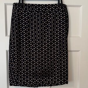 LOFT Classic Black Pencil Skirt Size 6, Like New
